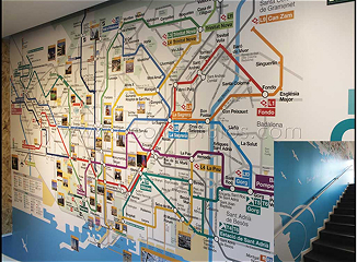 Vinilo decorativo “Montaña minimal”